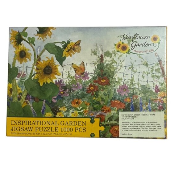 Inspirational Garden 1000-Piece Jigsaw Puzzle Sunflower Garden Designs Of Faith - Picture 1 of 6